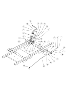 Brake Assembly Diagram and Parts List for M60-KW 53CB5D8X750-25-HP-OHV Cub Cadet Lawn Tractor